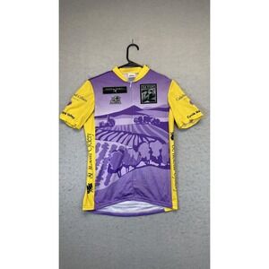 Cycle‎ Napa Valley Cycling Jersey Mens Small Purple Yellow Aussie Club Cut Bike